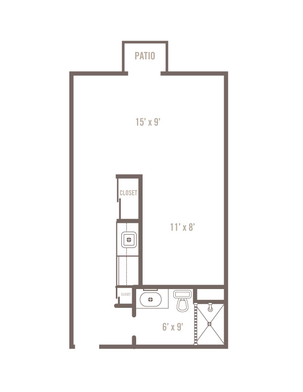 Assisted Living I Floor Plan - Studio Hampton