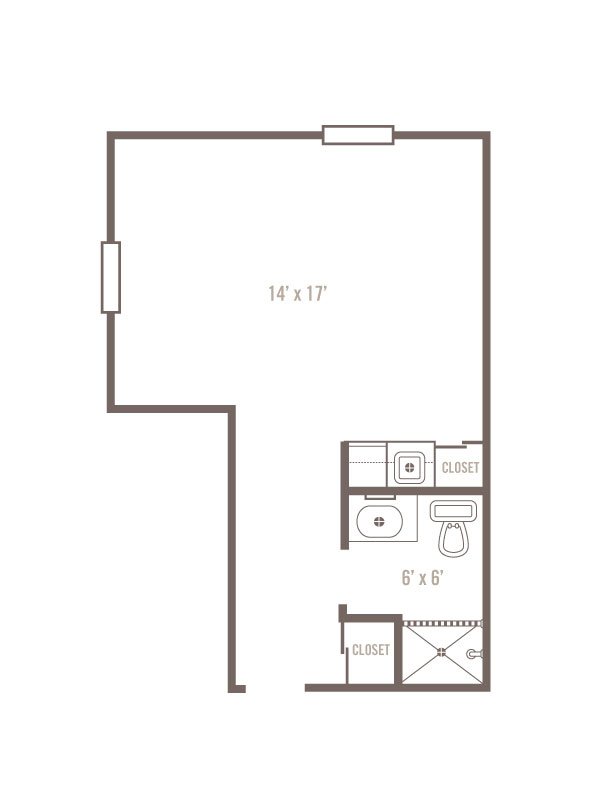 Assisted Living I Floor Plan - Studio Magnolia