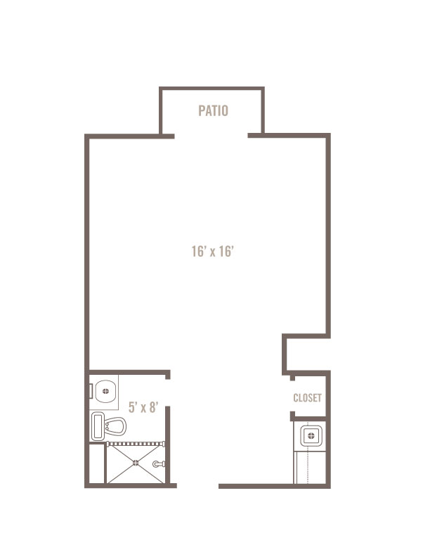 Assisted Living I Floor Plan - Studio Plantation